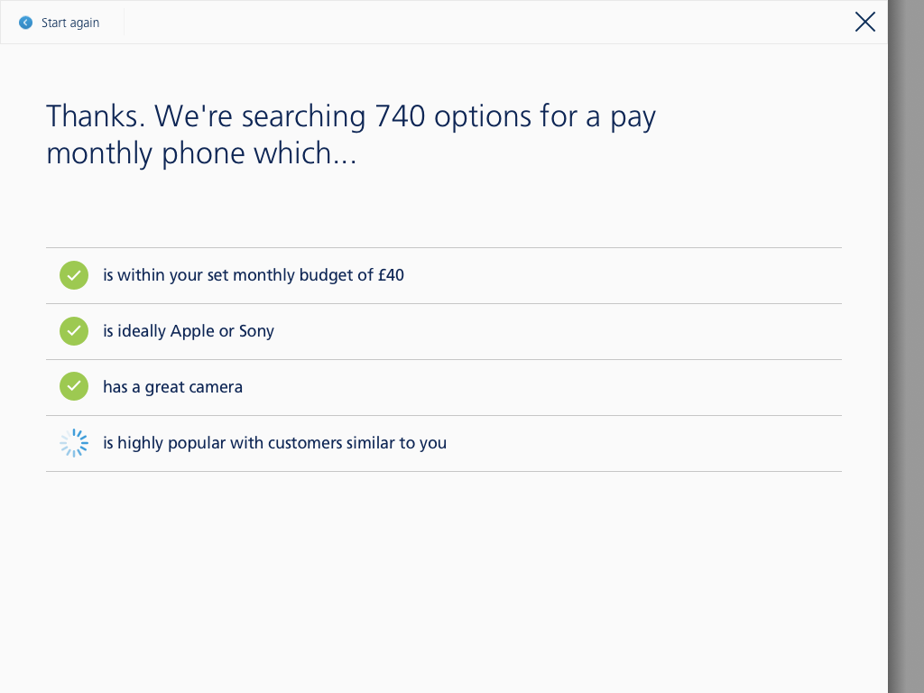 O2 online question step 2