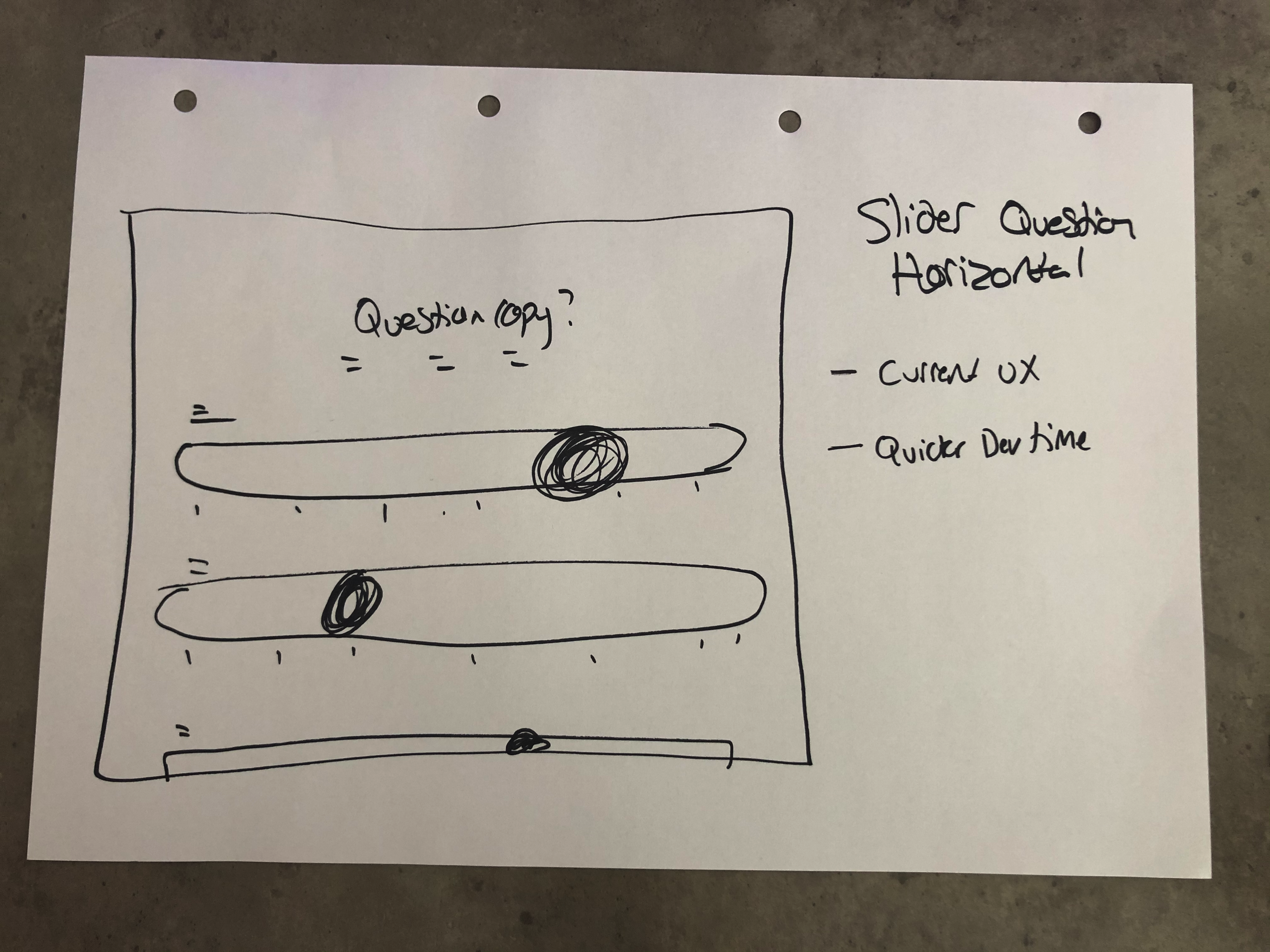 Horizontal slider sketch